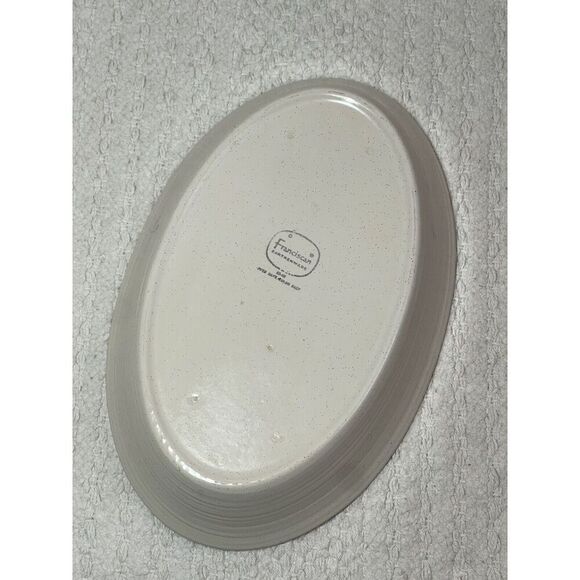 Franciscan Hacienda Green Oval Divided Vegetable Serving Bowl Dish - Picture 6 of 7